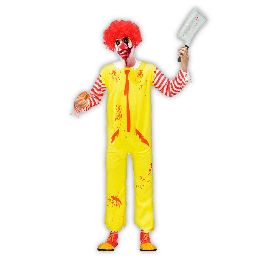Chicle mecánico Calma Disfraz Hombre Halloween Payaso McDonald's