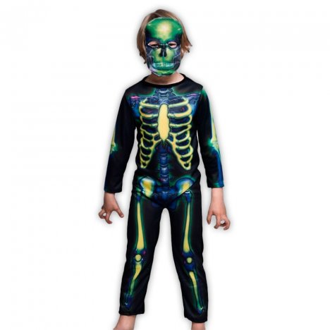 Disfraz Infantil Esqueleto Neon